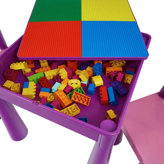 Liberty House Toys Kids 5-in-1 Activity Table and 2 Chairs Set