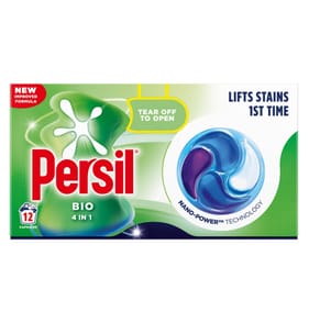 Persil 4in1 Fast-Dissolving Laundry Capsules 12 Washes - Bio