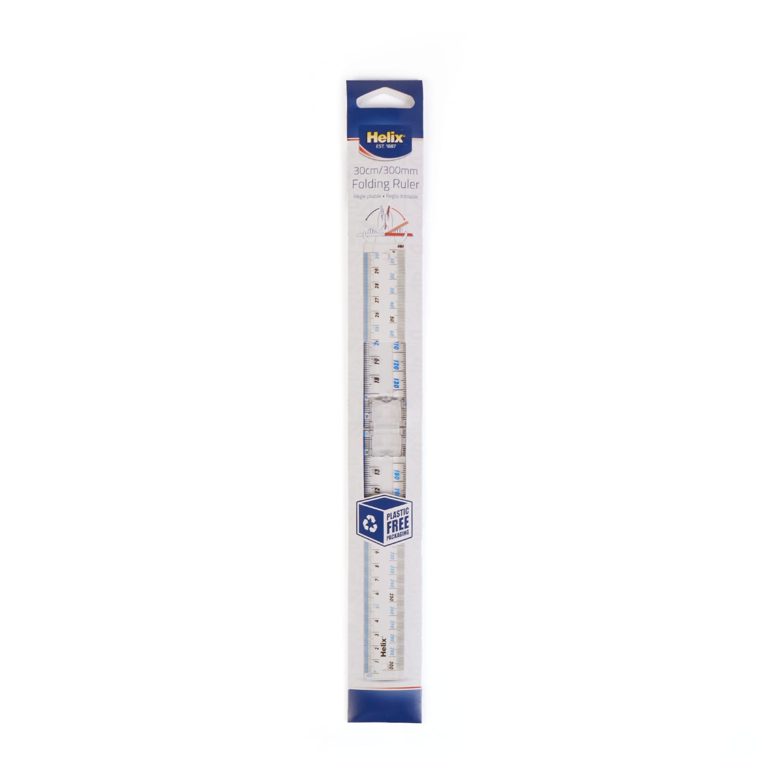 Helix Folding Ruler 30cm | Home Bargains