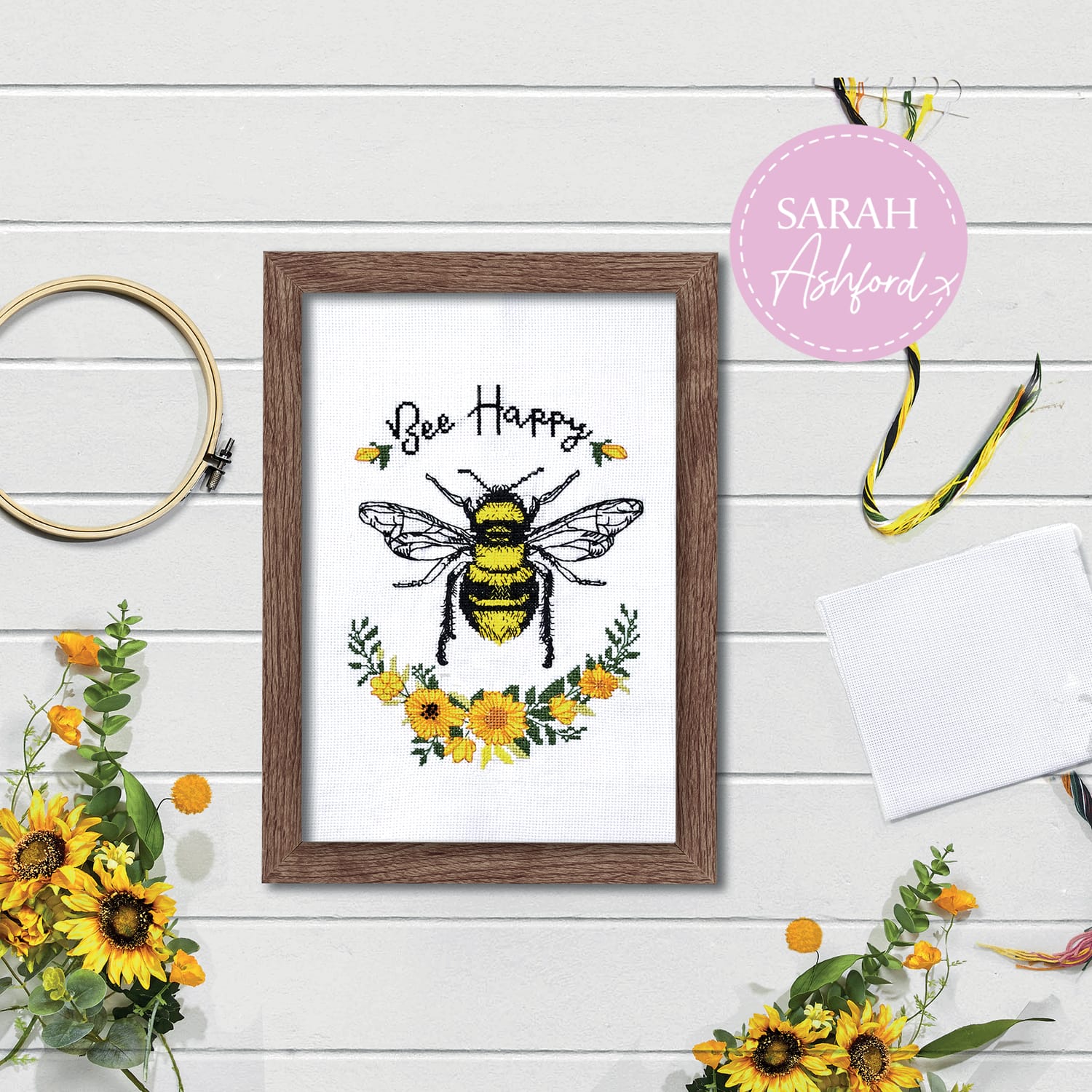 Sarah Ashford Make Your Own Cross Stitch Kit Home Bargains