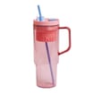 Hydrate 40oz Fruit Infuser Tumbler - Pink With Blue Straw