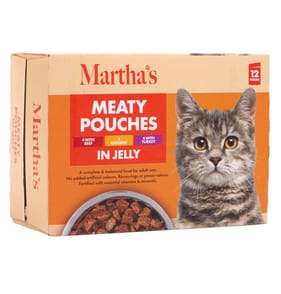 Martha's 12 x 100g Meaty Pouches In Jelly