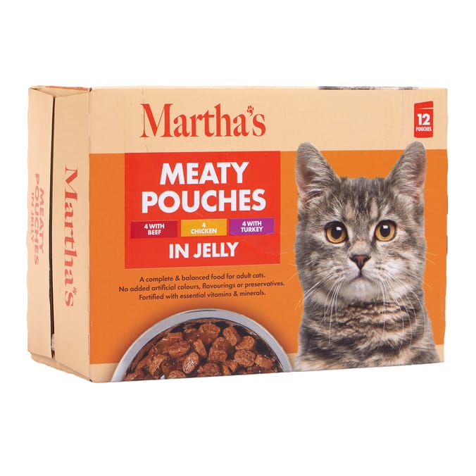 Martha's 12 x 100g Meaty Pouches In Jelly