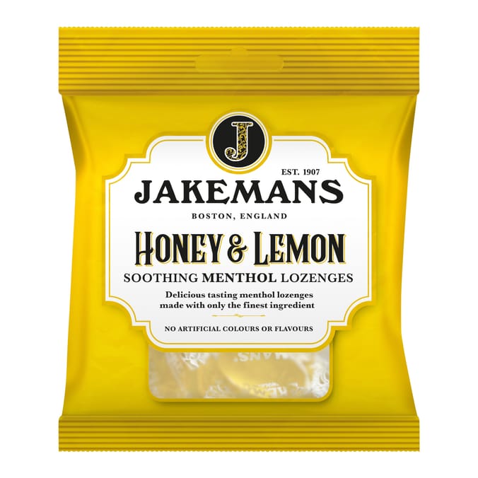 Jakemans Honey & Lemon Soothing Menthol Lozenges 73g x 12 Packs