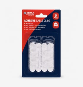 Spear & Jackson Adhesive Cable Clips 6 Pack