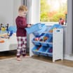 Liberty House Toys Kids 9 Bin Storage unit - White & Blue