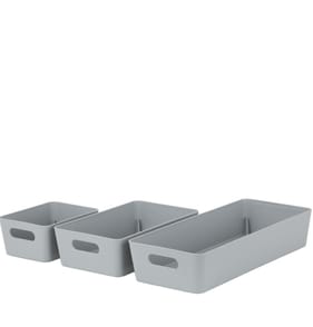Wham Studio Slim Versatile Storage Basket Set - Grey