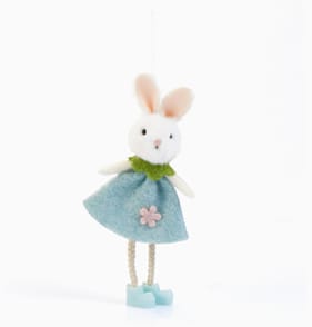 Spring Time Easter Hanging Felt Bunny - Blue