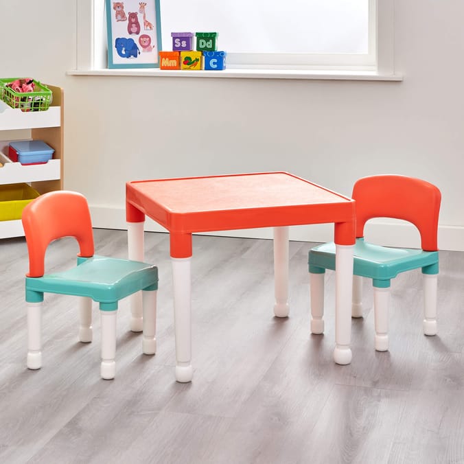 Liberty House Toys Kids Plastic Table and Two Chairs Set