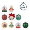 The Lifestyle Edit Timeless Christmas Baubles 15 Pack