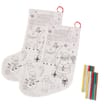 Sleigh Bells Colour Your Own Stocking x2