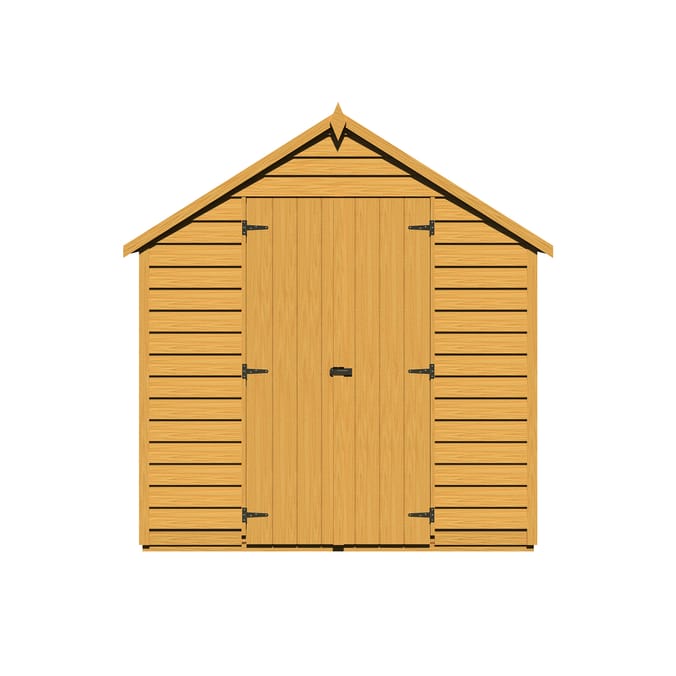 Shire Overlap Shed 8x6 - Double Door