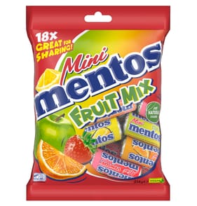 Mentos 18 Mini Fruit Mix 214g