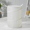 Home Pop-Up Laundry Basket - Light Green Stripes