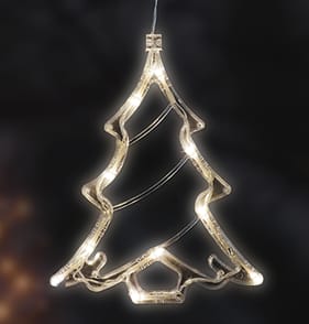 Prestige Battery Operated LED Tree Window Light 18.5cm 18.5cm - Warm White