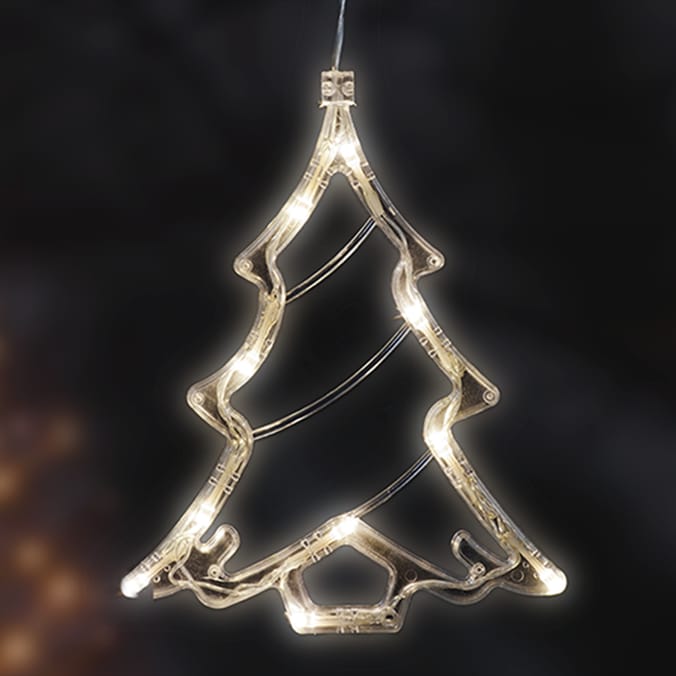 Prestige Battery Operated LED Tree Window Light 18.5cm
