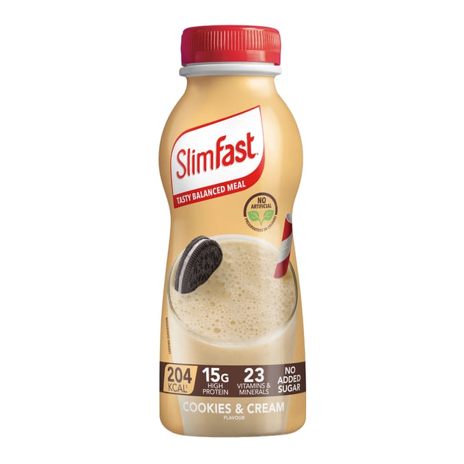 SlimFast Meal Replacement Shake 325ml - Cookies & Cream Flavour x6