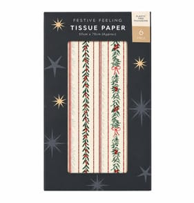 Festive Feeling Tissue Paper 6 Pack - Christmas Foliage