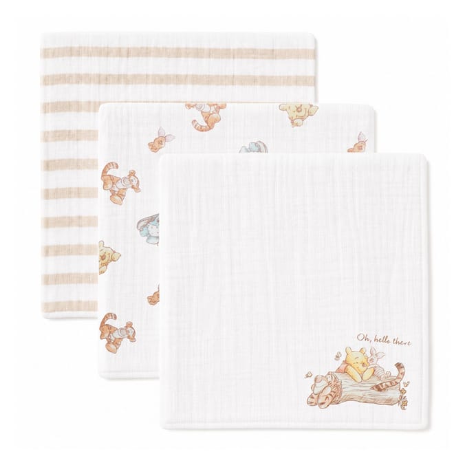 Disney Winnie The Pooh Muslin Cloths 3 Pack