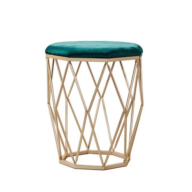 Home Collections Hexagon Metal Footstool Home Bargains