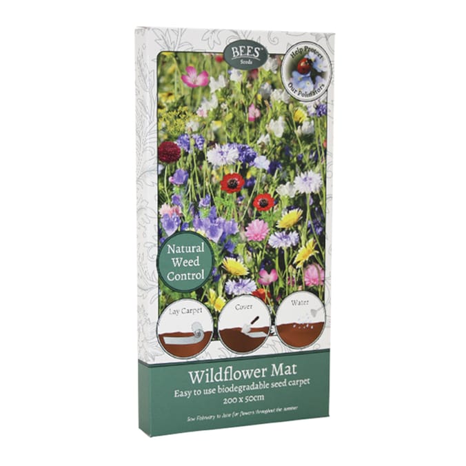 Bees Seeds Wildflower Mat Biodegradable Seed Carpet