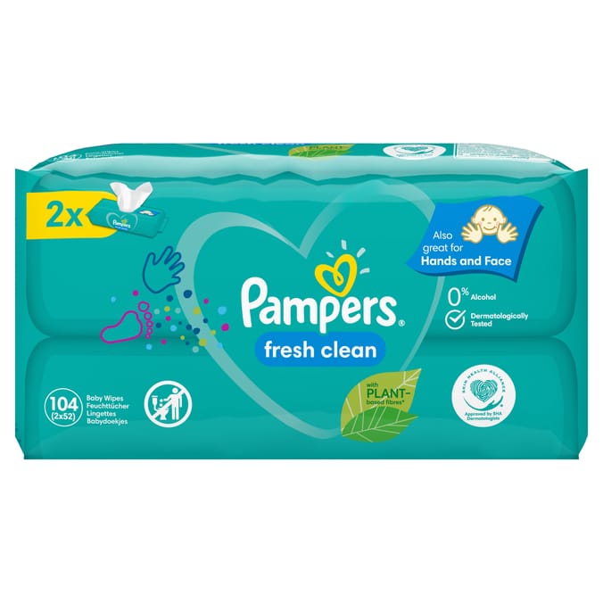 Pampers Fresh Clean Baby Wipes 2 Pack