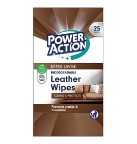Power Action XL Leather Wipes x2
