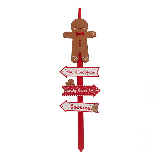  Winter Charm Christmas Stake Sign -  Gingerbread