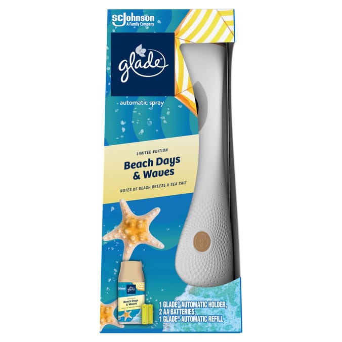 Glade Spring Automatic Spray Holder & Refill Air Freshener Beach Day & Waves 269ml
