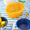 The Outdoor Edit Mediterranean Fruit Shaped Baskets - Lemon
