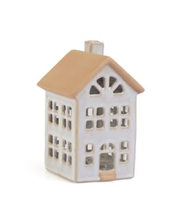 Winter Charm LED Glazed House - Cream