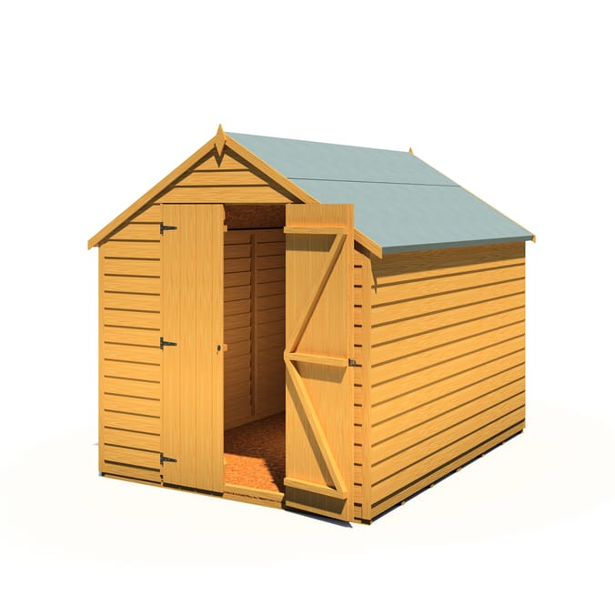 Shire Overlap Shed 8x6 - Double Door