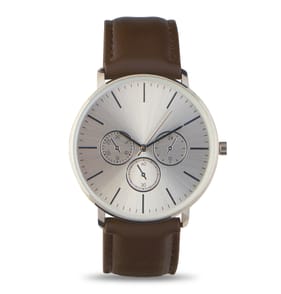 Mens Watch Leather Strap - Brown