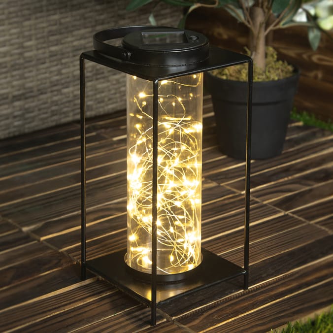 Firefly Small Metal LED Lantern Solar Light