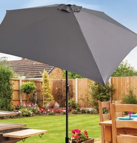 The Outdoor Living Collection Crank & Tilt Parasol 2.7m - Dark Grey