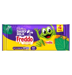 Cadbury Dairy Milk Caramel Freddo Chocolate Bar 4 Pack Multipack 78g
