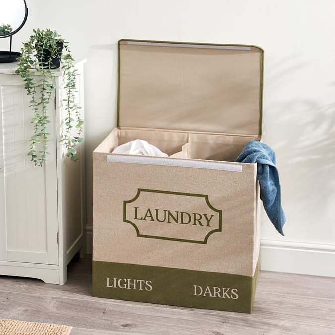 Utility Foldable Double Laundry Basket