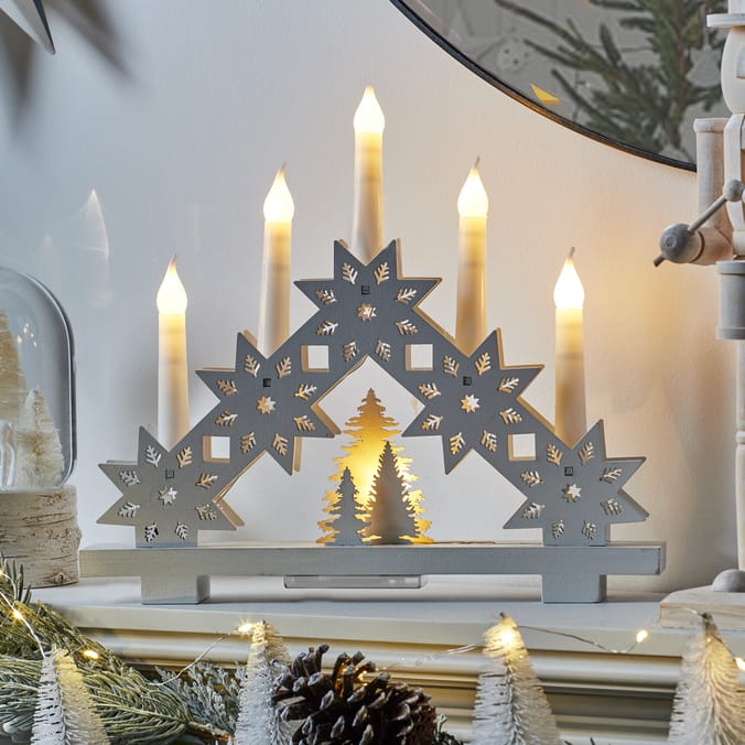 Nordic Spirit Wooden LED Candle Bridge