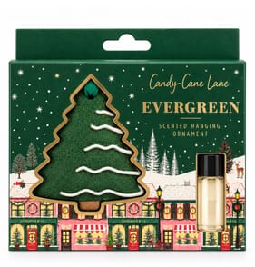 Candy Cane Lane Scented Hanging Ornament - Evergreen 