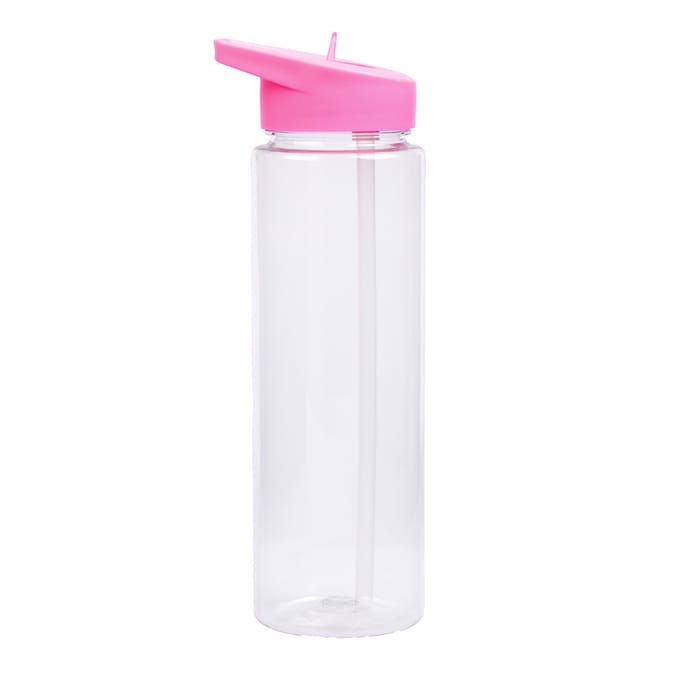 Hydrate Clear Bottle With Coloured Lid
