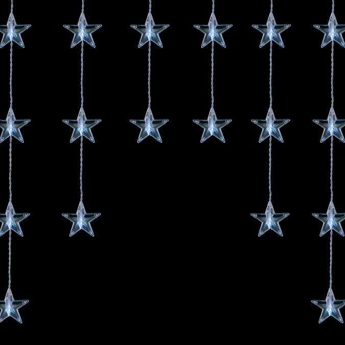Prestige 54 LED Star Curtain Lights Home Bargains