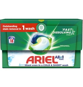 Ariel All-in-1 Pods Washing Liquid Capsules Original 18 Washes