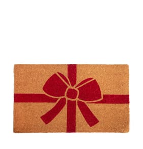 Home Collections PVC Coir Door Mat - Red Bow