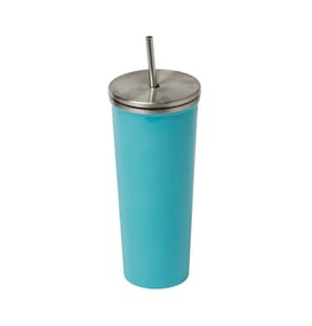 The Outdoor Living Collection Stainless Steel Tumbler w/ Straw - Turquoise