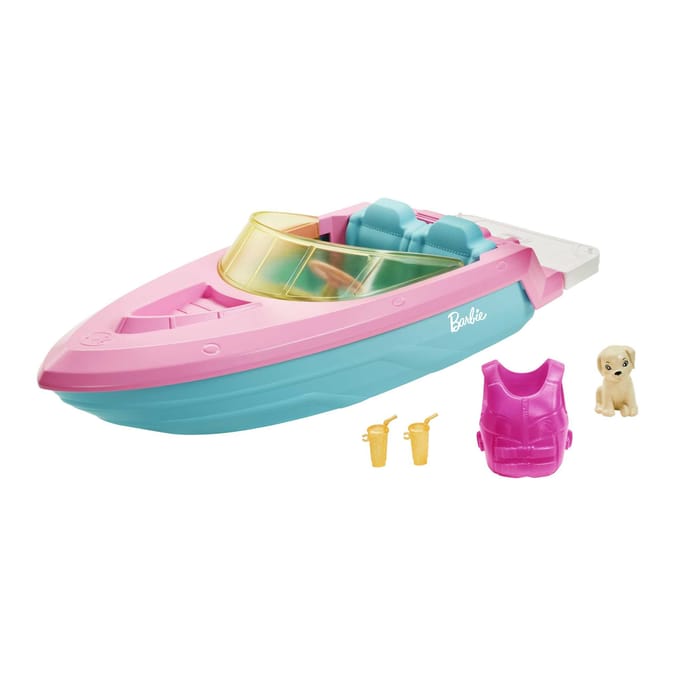Barbie Boat With Puppy Figure Set GRG29