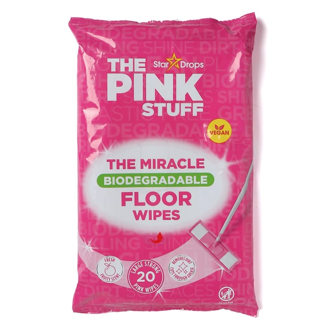 The Pink Stuff The Miracle Bioderadable Floor Wipes 