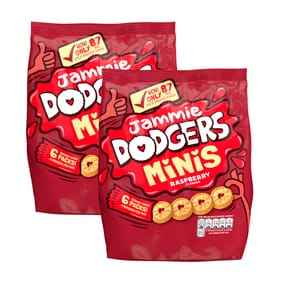 Jammie Dodgers 6 Minis Raspberry Flavour 120g x2