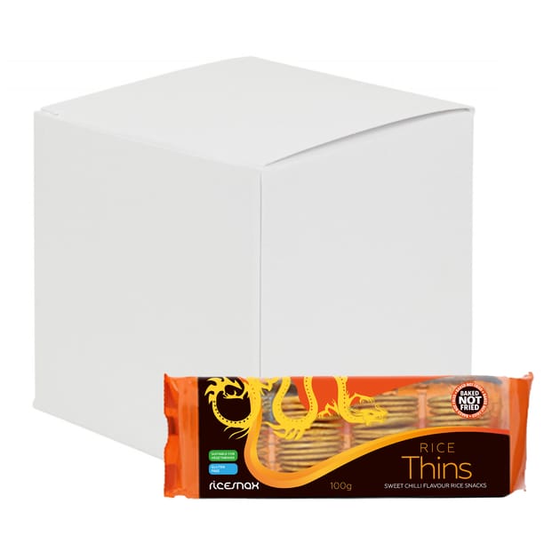 Ricesnax Rice Thins Sweet Chilli 100g x24 | Home Bargains