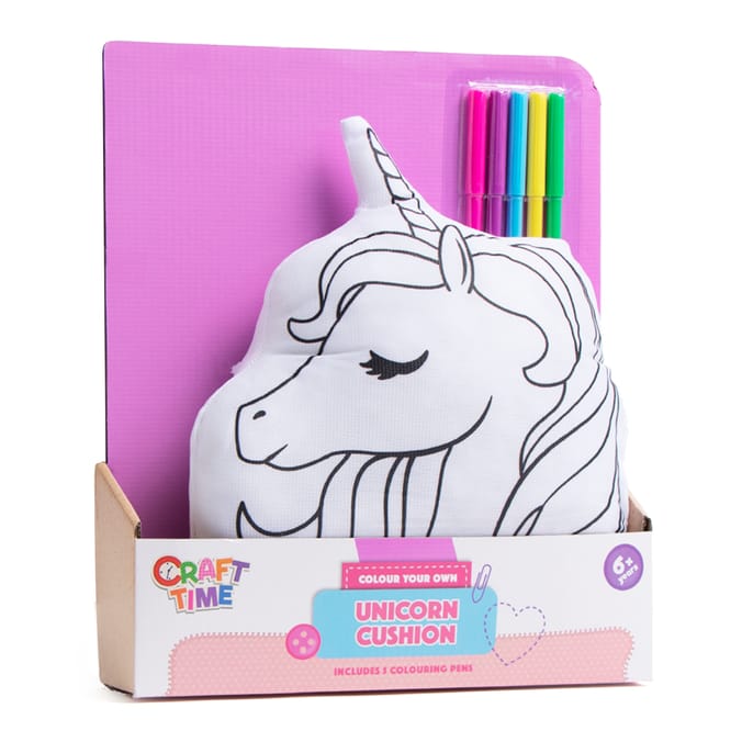 Craft Time Colour Your Own Cushion - Unicorn