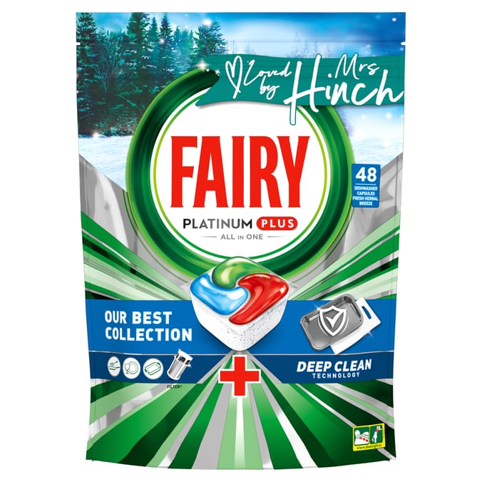 Fairy Platinum Plus All In One Dishwasher Tablets Deep Clean 48 Tablets